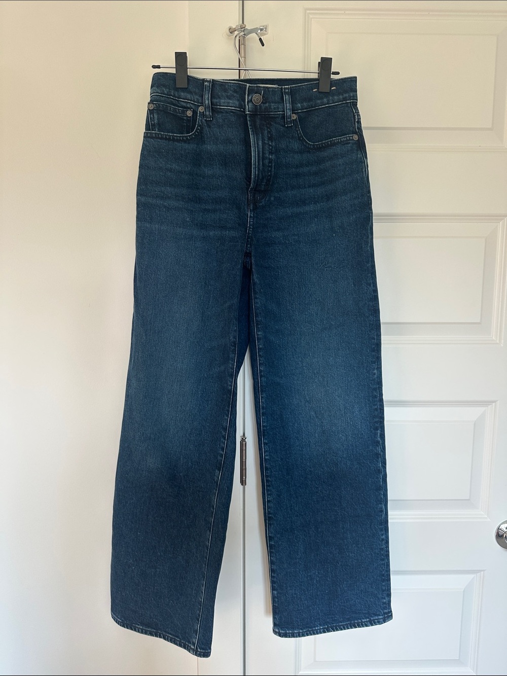Madewell Women’s Perfect Vintage Wide Leg Jean, Dark Blue
